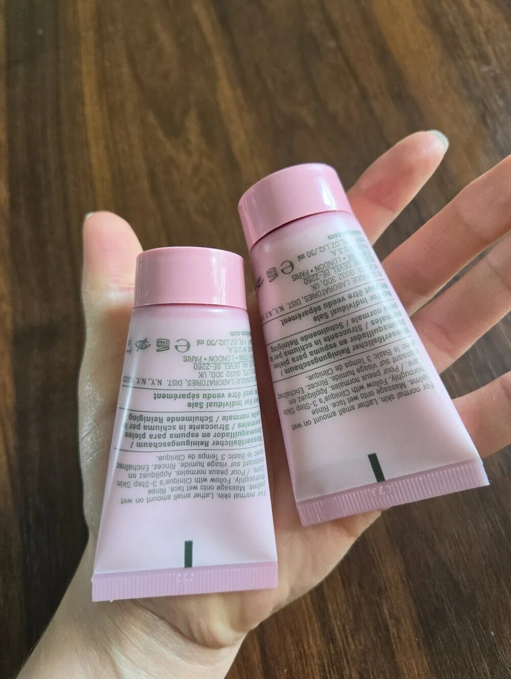 Lot of 2 Clinique All About Clean Rinse-Off Foaming Cleanser 1oz Travel Size Min
